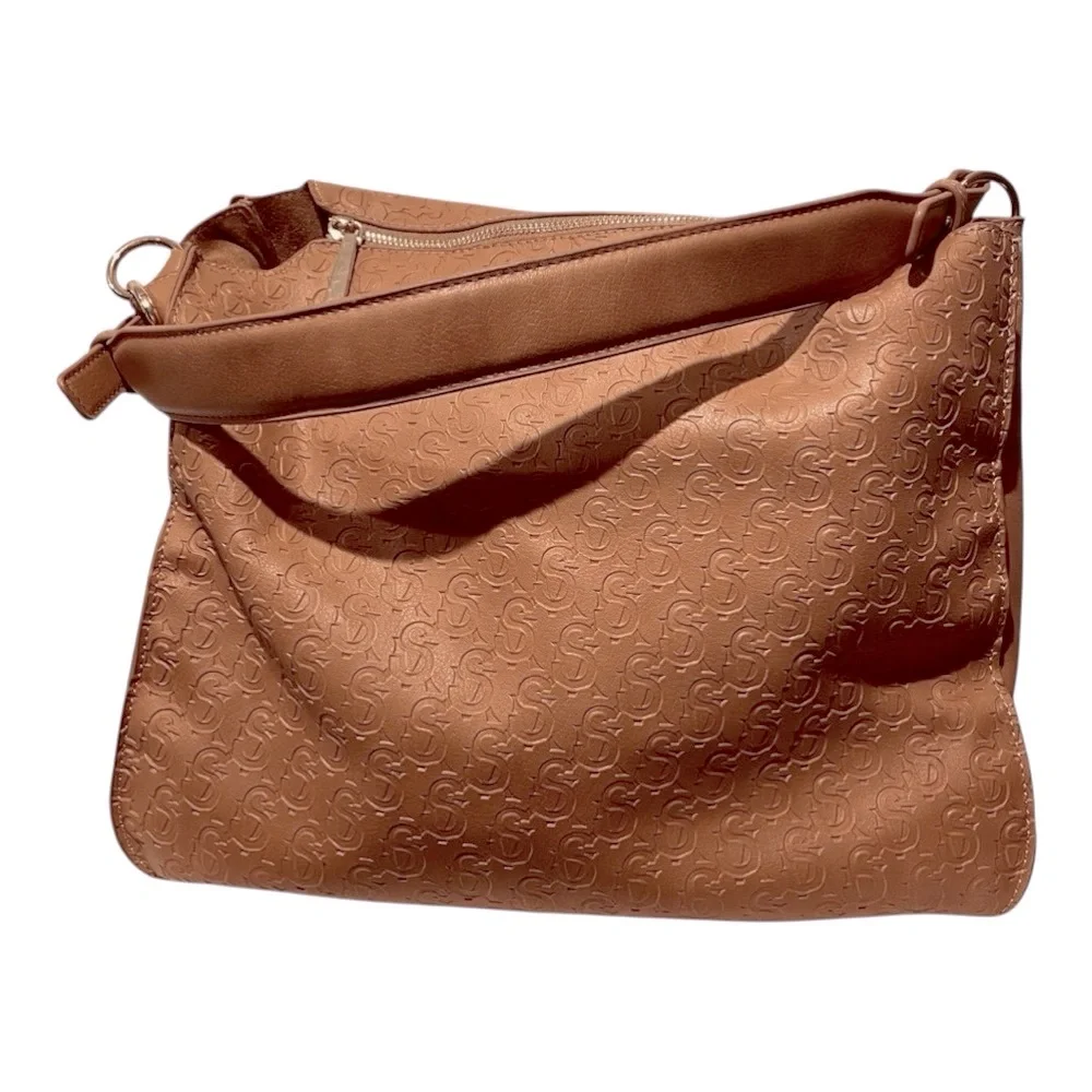 Steve Madden Bags x 3: one Light Brown Shoulder Tote, a Pouch & a keychain Bag